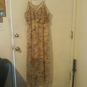 Long floral slip dress